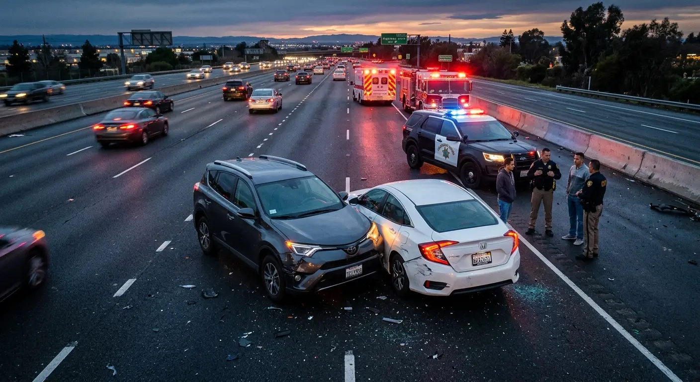 Car accident scene